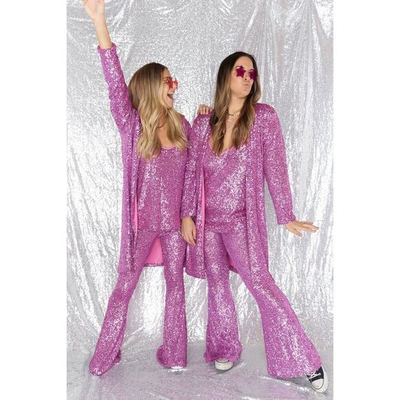 Show Me Your Mumu Encore Kimono Magenta Sequins Size XS - Picture 5 of 8